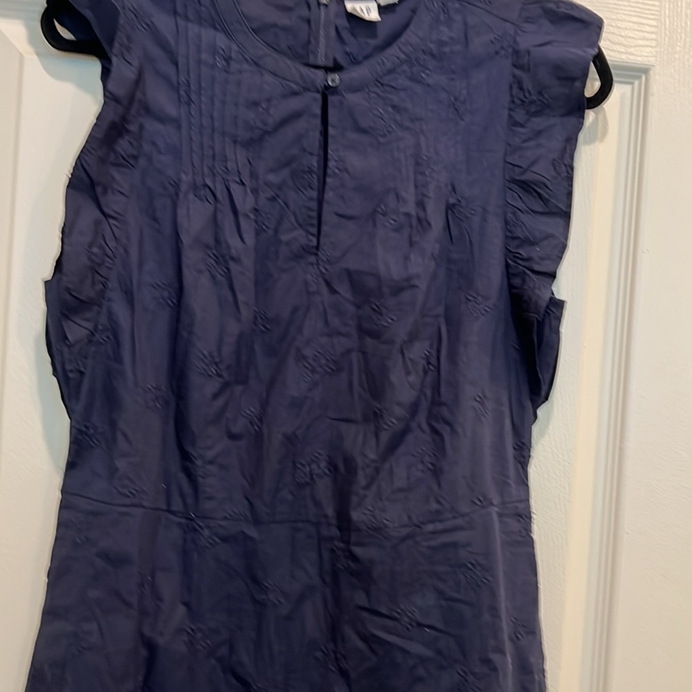 GAP Blue Ruffled long Dress - Picture 4 of 4